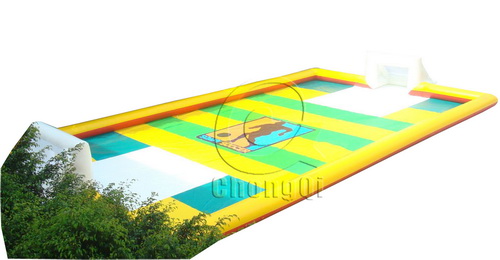inflatable soap soccer field